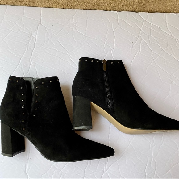 Marc Fisher Studded Black Ankle Boots - Picture 3 of 10